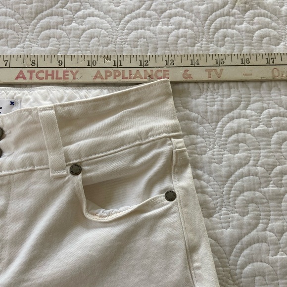 Paige Hidden Hills Straight White Jeans Minimalist, Normcore, Distressed - Picture 11 of 13